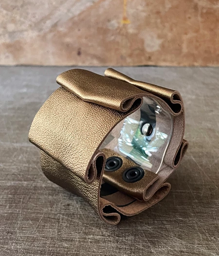 Δερμάτινο Βραχιόλι -  Leather 'Meander' Cuff