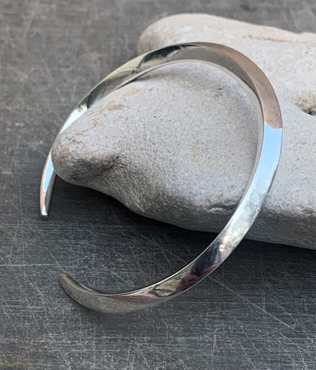 Viking Cuff - UNISEX - Chunky Silver Torc Bracelet