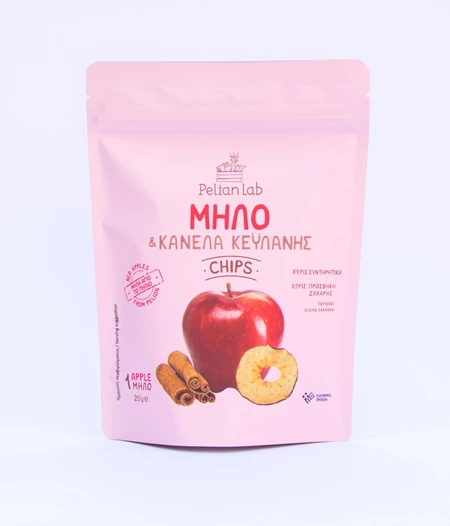 Κόκκινο Μήλο Chips με κανέλα Κεϋλάνης