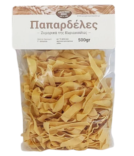 Παπαρδέλες με φρέσκο κατσικίσιο γάλα και αυγά